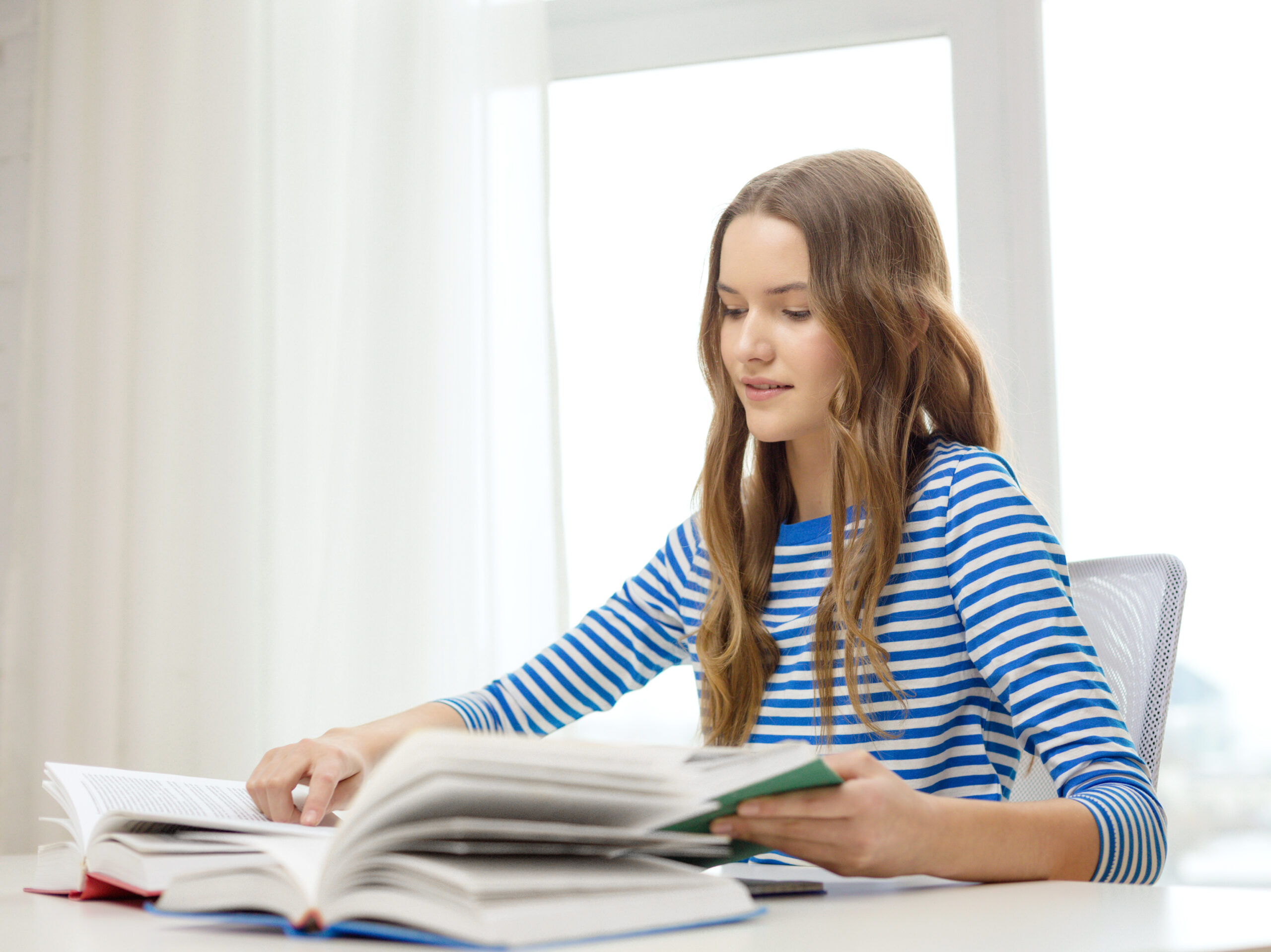 Student studying